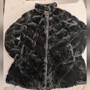 Black Faux Fur Jacket - Women's Cozy Coat Laundry By Sheli Seagal Los Angeles L